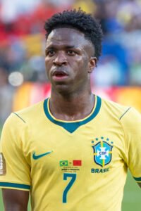Vinícius Júnior playing for Real Madrid in a football match